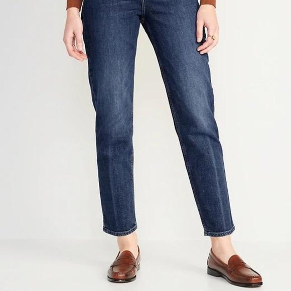 Old Navy Extra High-Waisted Sky-Hi Straight Button-Fly Jeans for Women New - Picture 2 of 12